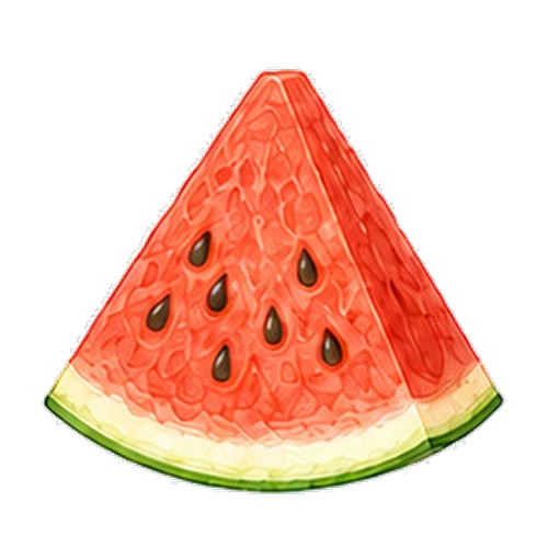 切り分けたすいかのイラスト
